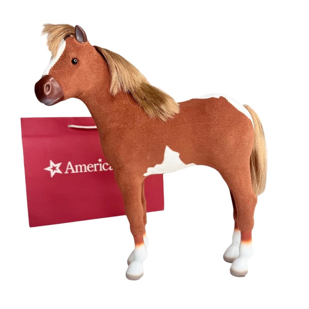 American Girl Doll Horse Filly Paint Pinto Foal 13" Golden Brown Sorrel AG Bag